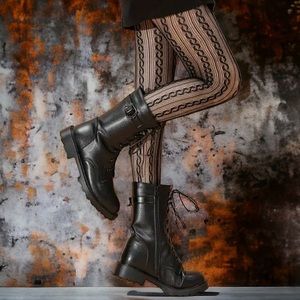 Twist Pattern Black Pantyhose, Sexy Slim Fit Footed Pantyhose One‎ Size